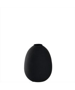 Vas 16 cm metall Svart