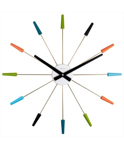 Väggklocka Plug Inn ø58cm Multicolour