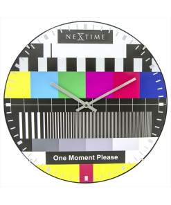 Väggklocka Testpage Dome 35cm Flerfärgad/Glas