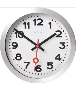 Station Numbers Väggklocka/Bordsklocka Ø19 cm Vit