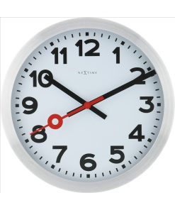 Station Numbers Väggklocka Ø35 cm Vit