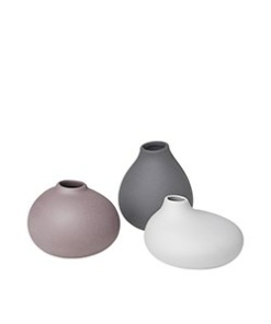 NONA Set med 3 Vaser  Pewter, Micro Chip, Bark
