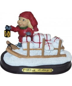 Rolf Lidberg Tomteflicka med kälke